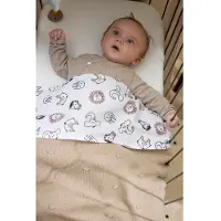 Meyco Baby Animal/Uni Bettlaken klein - 2er Pack - white - 75x100cm