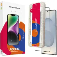 Accezz Gehard Glas Full Cover Screenprotector avec applicateur pour le Samsung Galaxy S25 Edge