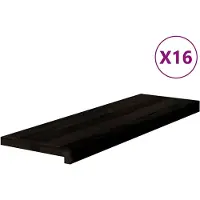 vidaXL Marches d'escalier 16 pcs marron foncé 80x30x2 cm chêne massif