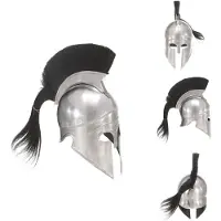 vidaXL Casque de guerrier grec antique pour GN Argenté Acier