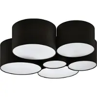 Eglo 99509 PASTORE 2 E27 6-fois plafonnier Ø990mm blanc noir