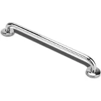 Intirilife Porte-serviettes en acier inoxydable longueur de barre diamètre 19mm