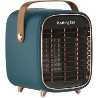 INF Radiateur soufflant en céramique au design rétro Vert foncé