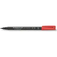 Staedtler Marqueur feutre universel Lumocolor , S, résistant à l’eau, rouge, 10 p.