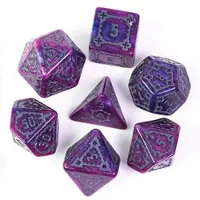 HOT Games Jeu de dés , série Jumbo, château violet, 7 pièces, pour jeux de rôle