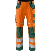 Kübler unisex Warnschutzhose REFLECTIQ orange, moosgrün Grösse 27