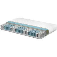 Beliani Sac matelas 160 x 200 cm housse amovible avec poignées garniture en mousse à mémoire de forme moyennement dure