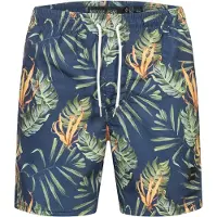Indicode Shorts de bain 'Tonino' indigo / jaune foncé / vert