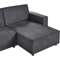 Beliani Canapé-Lit D'angle À Gauche En Tissu Gris Graphite Romedal Ii