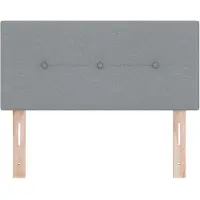 vidaXL Tête de lit réglable en hauteur avec tête de lit Gris clair 100 cm Tissu