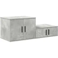 vidaXL Armoire de rangement Gris béton 103 x 41 x 40 cm