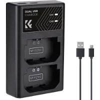 K&F Concept NP-FZ100 Chargeur de batterie double USB-C