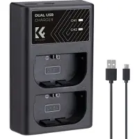 K&F Concept LP-E6NH Chargeur de batterie double USB-C