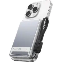 Iniu Batterie externe sans fil magnétique MagPro Slim avec 1 port USB-C et câble USB-C 5000 mAh Blanc