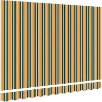 vidaXL Tissu de remplacement pour store vert et jaune 3 x 2,5 m en polyester