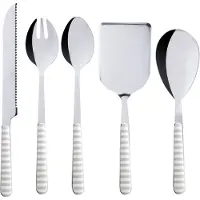 Marine Business Bone Cutlery Set 5 Pieces Argenté