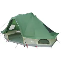vidaXL Tente tipi avec toit et rangement Vert 466 x 310 x 240 cm Taffetas