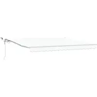 vidaXL , store enroulable blanc, 400 x 350 cm, polyester