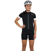 Rogelli Femmes, Maillot de cyclisme, Modesta (S), Blanc, Noir, S