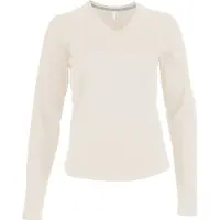 Kariban Pack 10 T-SHIRT COL V MANCHES LONGUES FEMME Light Sand - Kariban K382 - Taille XL
