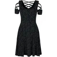 Black premium by emp Robe courte de - Robe Avec Laçages & Imprimés Style Celtique - S - 5XL - pour Femme - noir - Taille XL