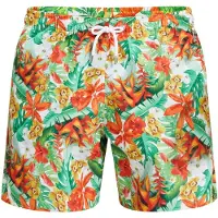 Blackspade Shorts de bain ' Summer Prints ' vert / orange