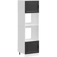 vidaXL Armoires de four 2 pcs Porto noir bois d'ingénierie