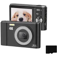 INF Appareil photo numérique 4K 48MP avec zoom 16X et écran 2,8 pouces
