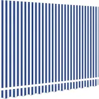 vidaXL Tissu de remplacement pour store bleu et blanc 2,5 x 2 m en polyester