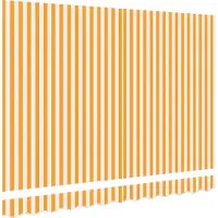 vidaXL Tissu de remplacement pour store, jaune et blanc, 3 x 2 m, polyester