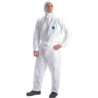 Dupont Tyvek 400 Dual Vêtements de protection chimique, CatégorieII, Types 5 et 6 Face avant en (XL)