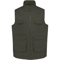 WK. Designed To Work Gilet polycoton multipoches rembourr? unisexe Dark Khaki - WK. Designed To Work WK607 - Taille 3XL