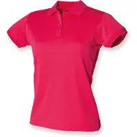 Henbury H476 | Polo Coolplus Wicking pour femmes / Micro-Piqué - Couleur : Rose vif - Taille : S