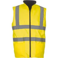 Yoko Bodywarmer r?versible haute visibilit? Hi Vis Yellow - Yoko YHV008F - Taille S