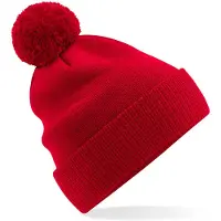 Beechfield Bonnet Snowstar en coton bio Classic Red - Beechfield B450N - Taille One Size