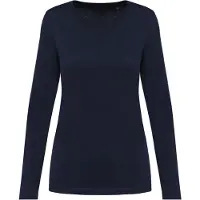 Kariban Premium Pack 10 T-shirt Supima col V manches longues femme Deep Navy - Kariban Premium PK307 - Taille M
