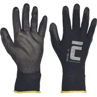 Cerva Bunting Black Nylon Work Gloves Size L 9 (9, L)