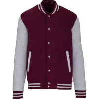 Kariban Pack 5 Blouson molleton teddy unisexe Wine/Oxford Grey - Kariban K497 - Taille 3XL