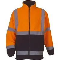 Yoko Veste polaire haute visibilité Hi Vis Orange/Navy - Yoko YHVK08 - Taille M