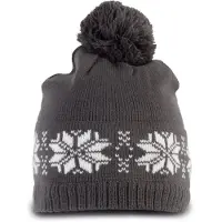 K-Up Pack 9 Bonnet tricot? motif ?toile Steel Grey - K-up KP540 - Taille One Size