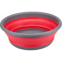 Dirt Devil Seau pliable 8 litres - Seau pliable, lavabo et seau 37 x 13,5/4,5 CM plastique rouge/gris