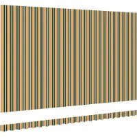 vidaXL Tissu de remplacement pour store vert et jaune 5 x 3,5 m en polyester
