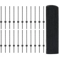 vidaXL Clôture en fil de fer soudé avec poteaux 50 x 0,5 m (L x H)