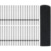 vidaXL Clôture en fil de fer soudé avec poteaux 100 x 0,8 m (L x H)