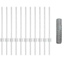 vidaXL Clôture en fil de fer soudé 25 x 0,5 m (L x H) Acier galvanisé à chaud