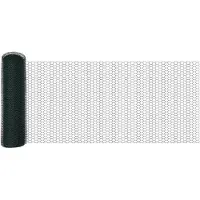 vidaXL Clôture hexagonale avec poteaux, 100 x 0,6 m, acier revêtu de PVC