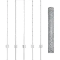 vidaXL Clôture en fil de fer soudé 10 x 1 m (L x H) en acier galvanisé à chaud