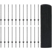 vidaXL Clôture en fil soudé avec poteaux 50 x 0,8 m (L x H)