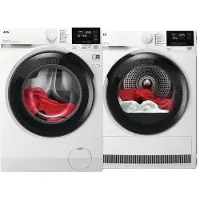 AEG Bundle - Machine à laver LR63U944 PROSENSE UNIVERSALDOSE + Sèche-linge TR79G34B SensiDry