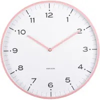 Karlsson KA6011PI, Horloge numérique de table, ronde, rose, fer, pile